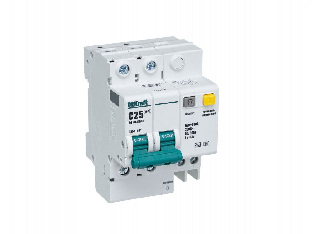 АВДТ 2Р 25А 30мА тип AC х-ка С ДИФ-101 4,5кА фото