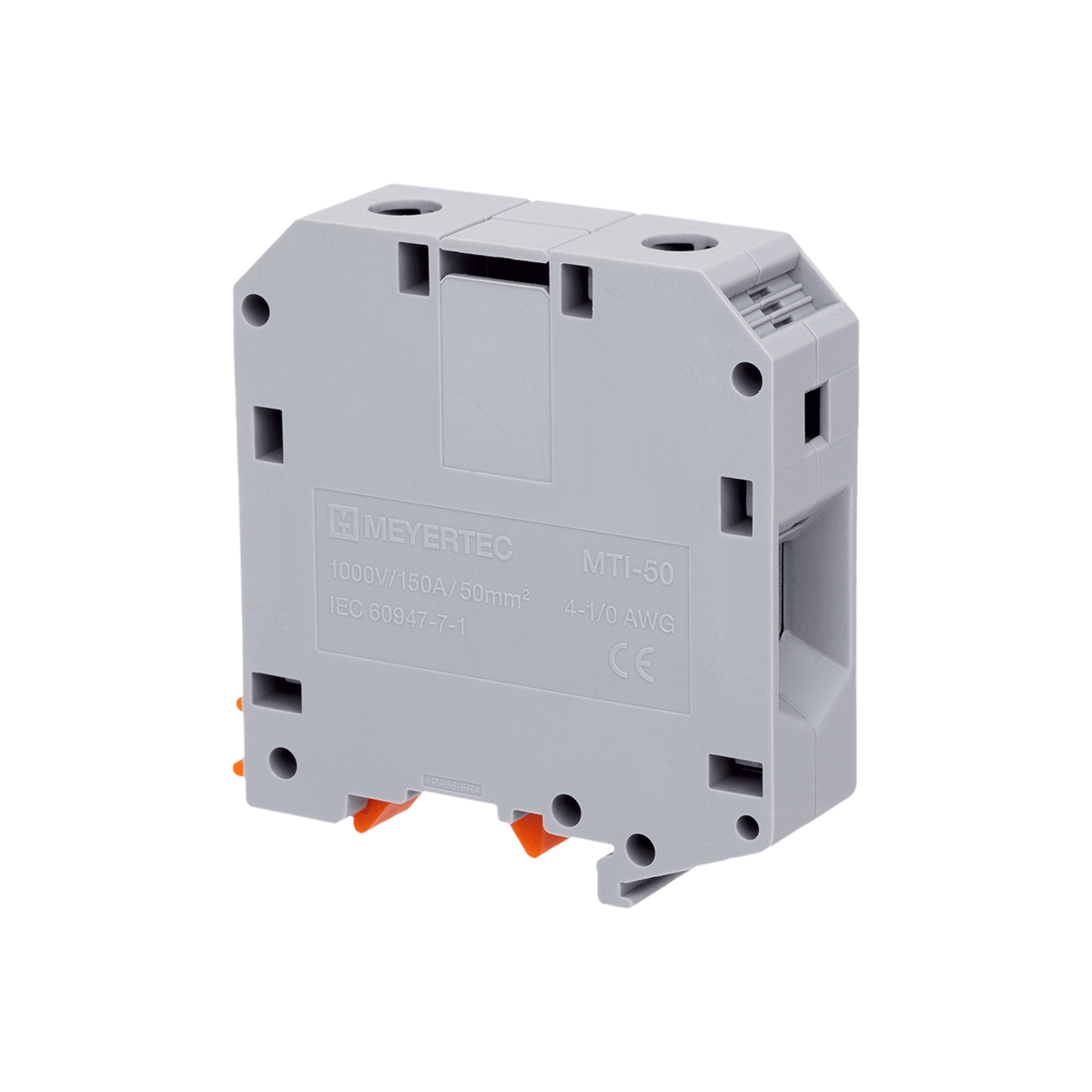 Клемма винтовая силовая 50 мм², серая Meyertec MTI-50 фото