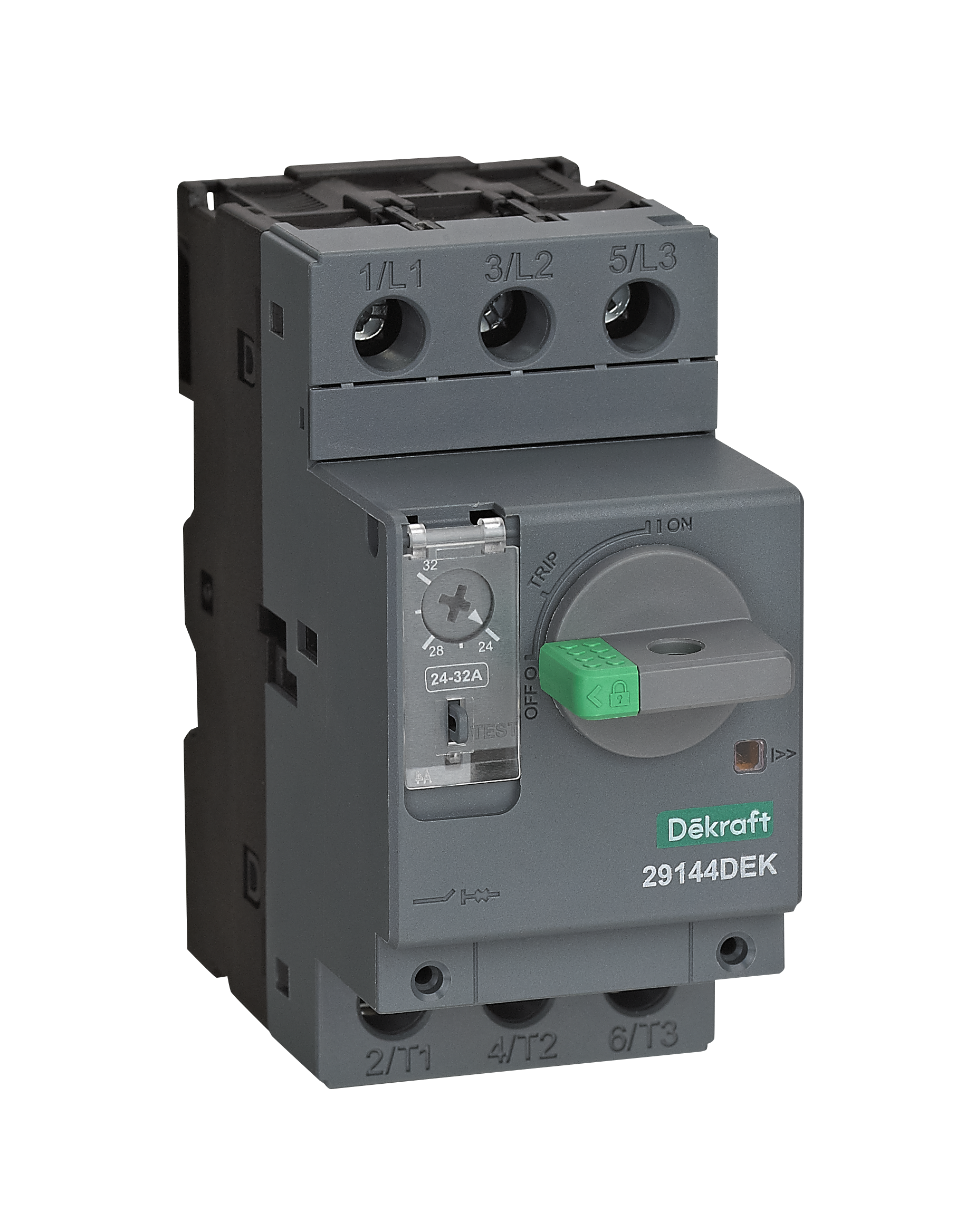 Авт. выкл. защ. двиг., с поворот. рукояткой, c термомагнитным расцепит. 3P 0,1-0,16A 100кА ВА-451 фото