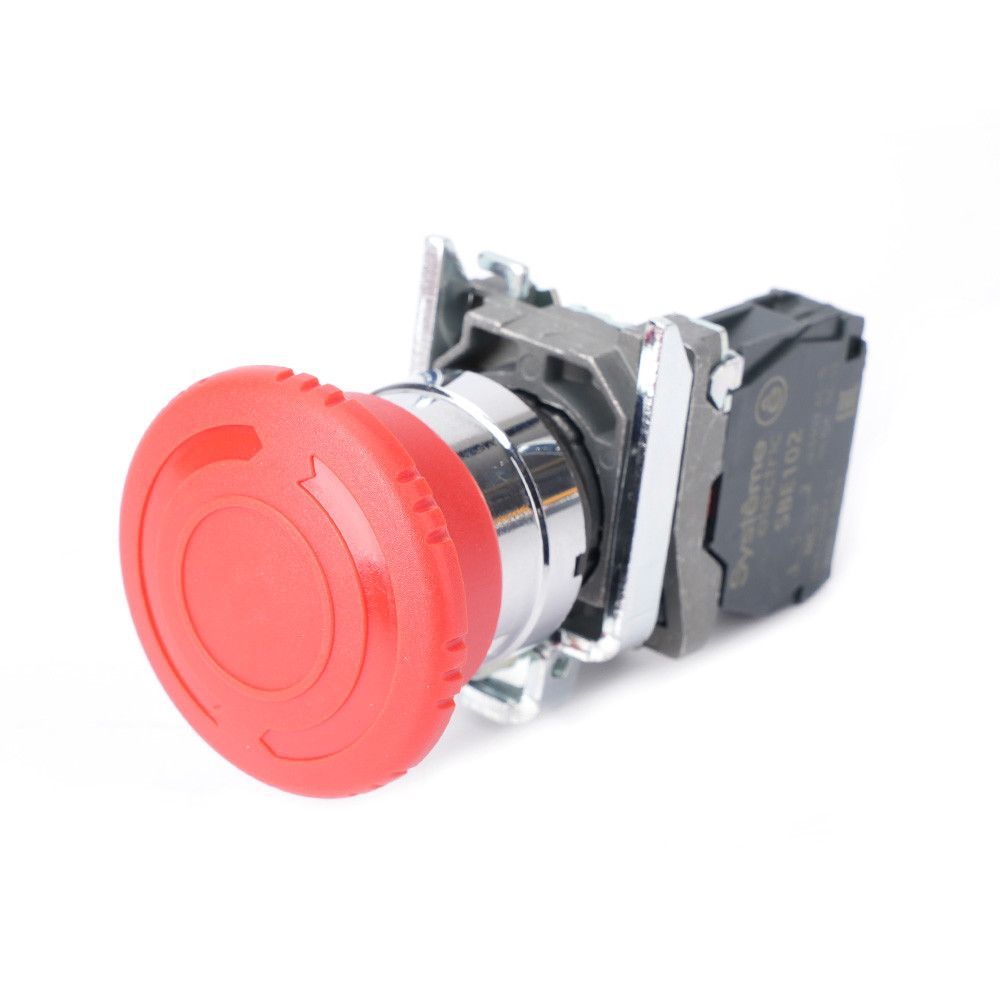 Кнопка аварийн ост SB4 в сборе 22мм 40мм повернуть для возврат металл 1Н фото