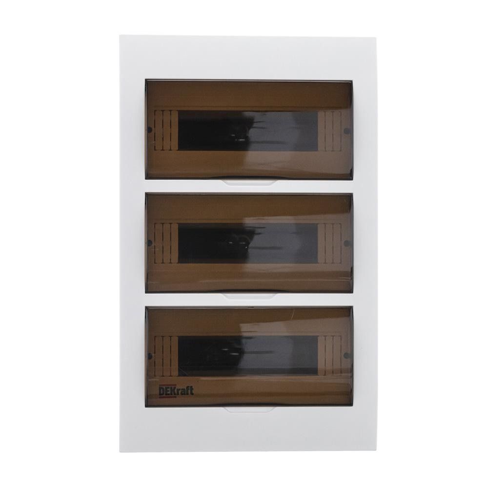 Корпус пластиковый встраиваемый прозр. дв. 3 ряда 36 модулей IP41 ЩРВ-П фото