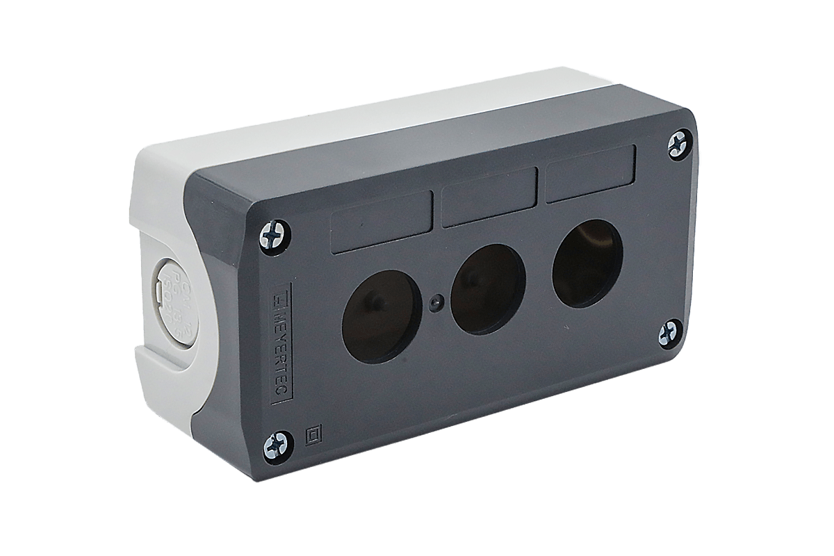 Корпус кнопочного поста, 3 места, серый, IP67 Meyertec MTB2-F88 фото