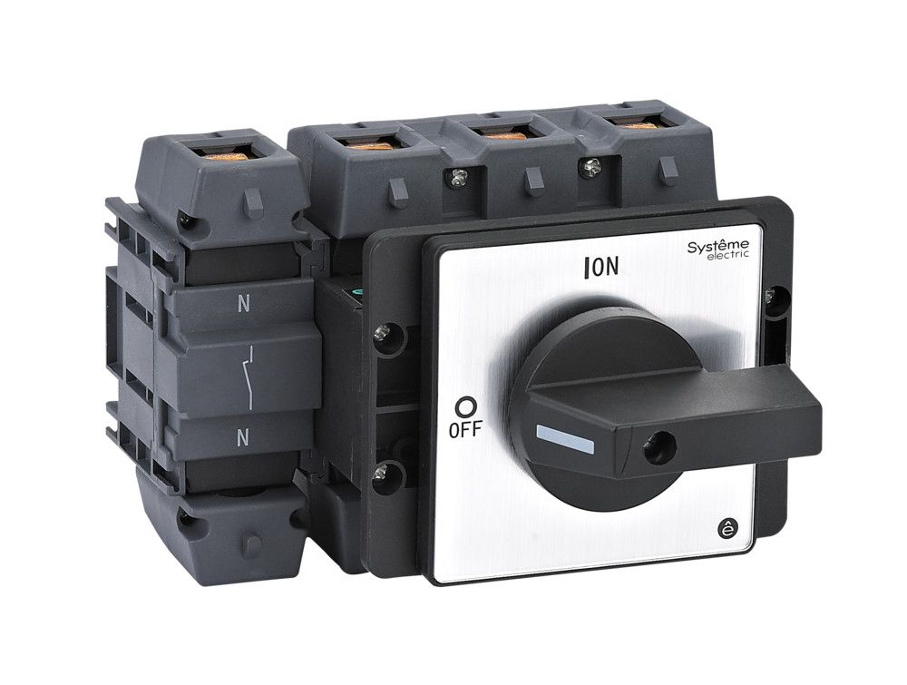 ВЫКЛЮЧАТЕЛЬ-РАЗЪЕДИНИТЕЛЬ 4P 175A IP40 С ЧЁРНОЙ РУКОЯТКОЙ НА ДВЕРЦУ 4 ВИНТАМИ фото