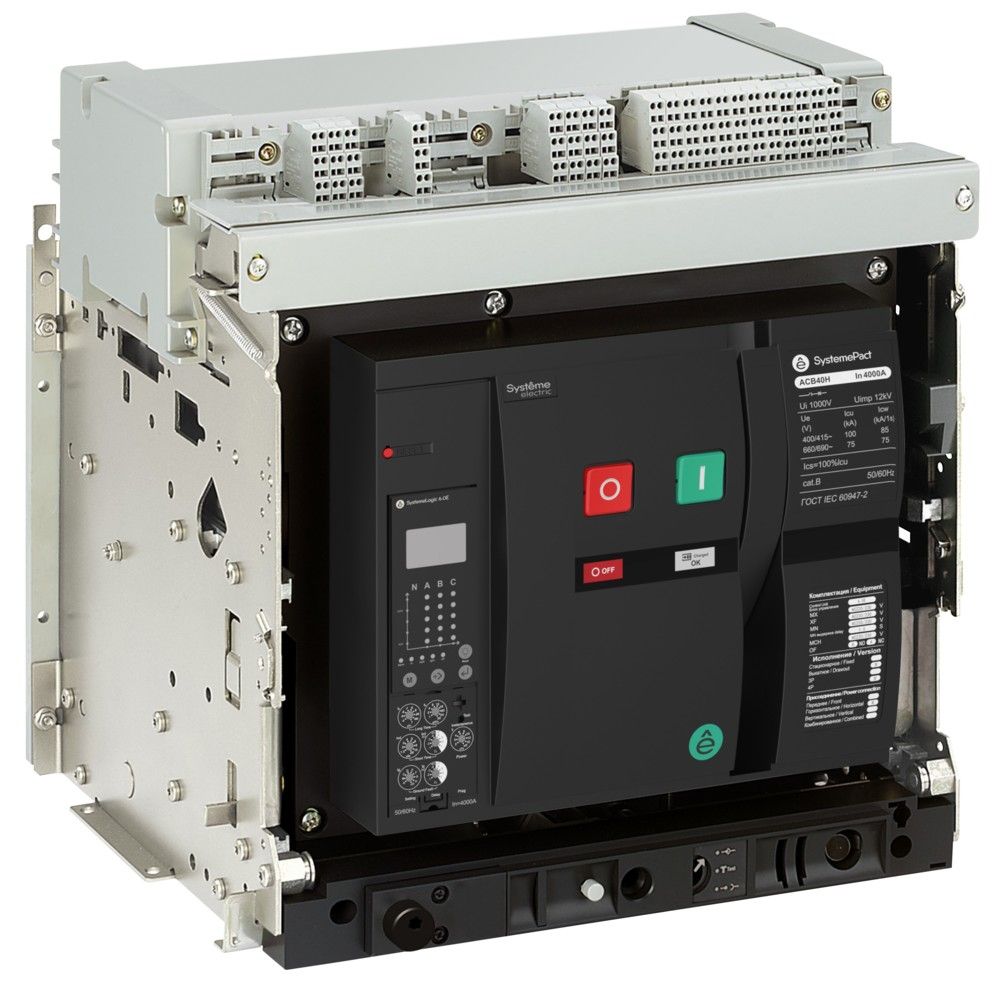 ВОЗДУШНЫЙ АВТ.ВЫКЛ.SYSTEMEPACT ACB40H 800A 3P 6.0E ВЫК, БЕЗ ПРИСОЕД. MCH+MX+XF DC220V фото