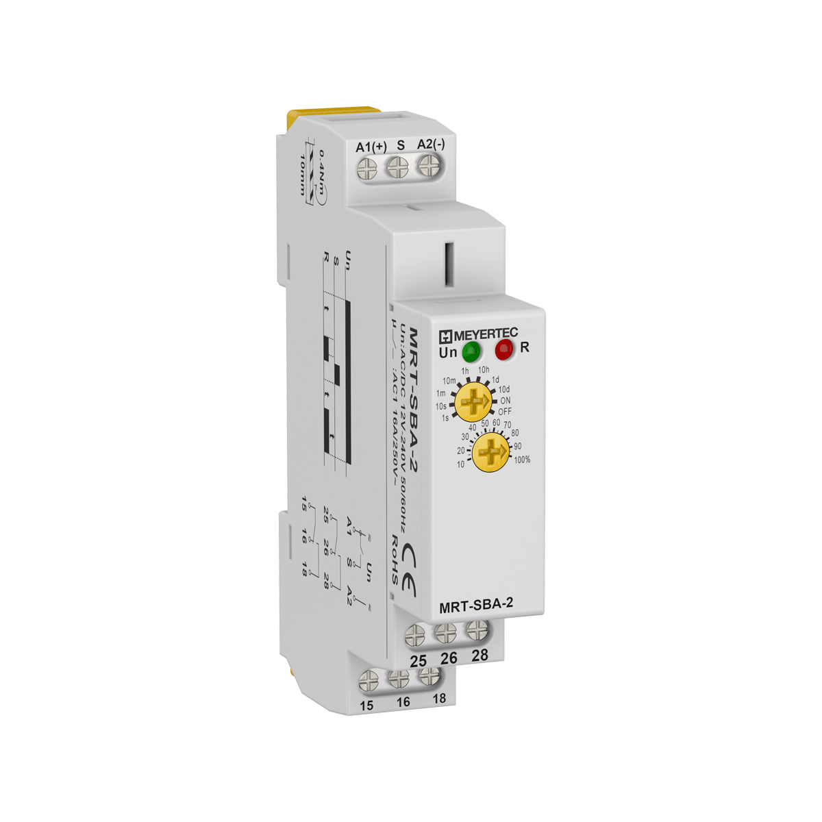 Реле времени с задержкой на включение, 2хSPDT, 12…240V AC/DC Meyertec MRT-SBA-2 фото