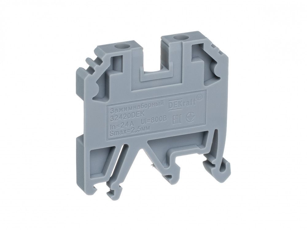 Зажим наборный 24А 2,5мм2 серый ЗН-101 фото