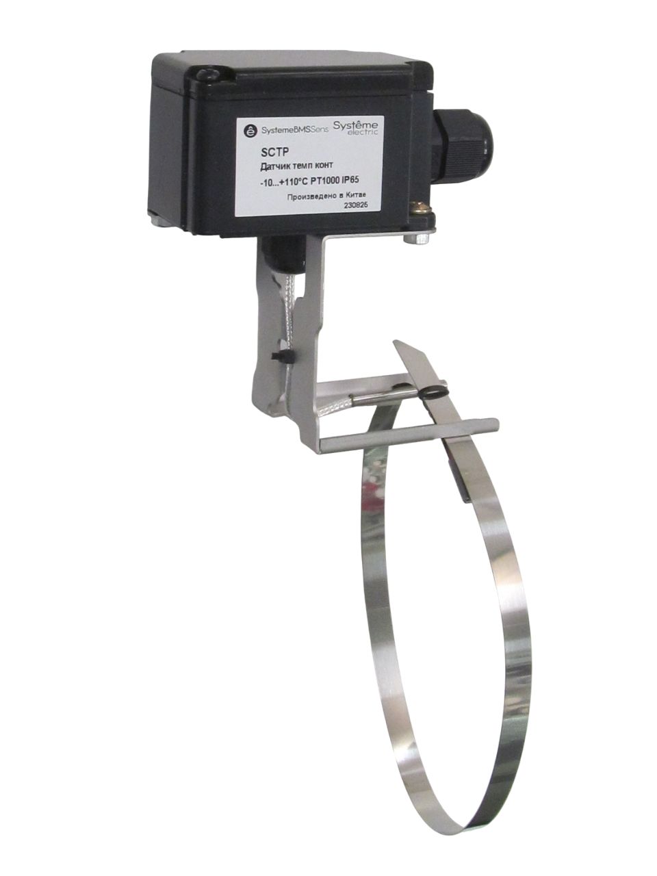 Датчик температуры контактный, -10…+110°С PT1000 Ø50…100мм фото