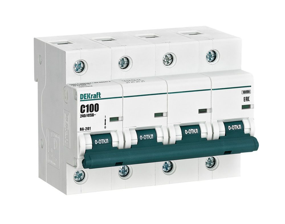 Автоматический выключатель ВА-201 4P 100А C 10кА фото