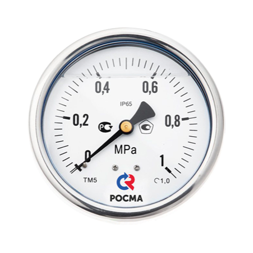 Манометр виброустойчивый Росма ТМ-520ТЭ.00(0-0,4MPa)G1/2.1,0 готовый к гидрозаполнению фото