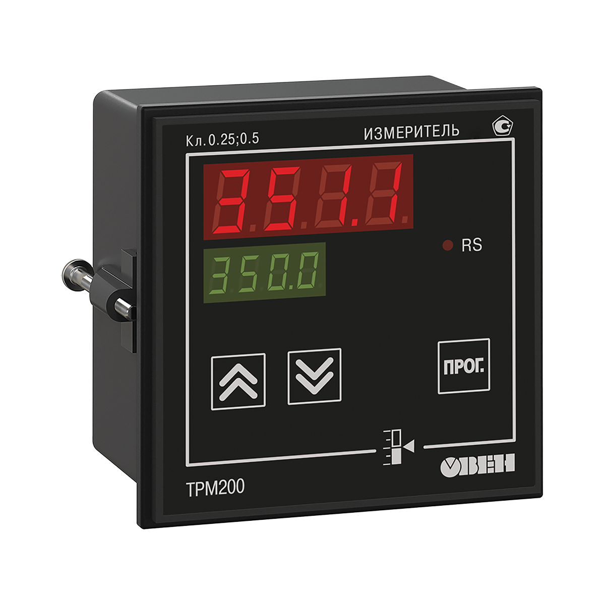 Измеритель двухканальный с интерфейсом RS-485 ОВЕН ТРМ200-Щ1 фото