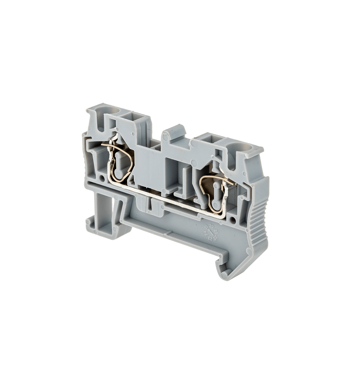 Клемма пружинная проходная, 4 мм², серая Meyertec MTS-4 фото