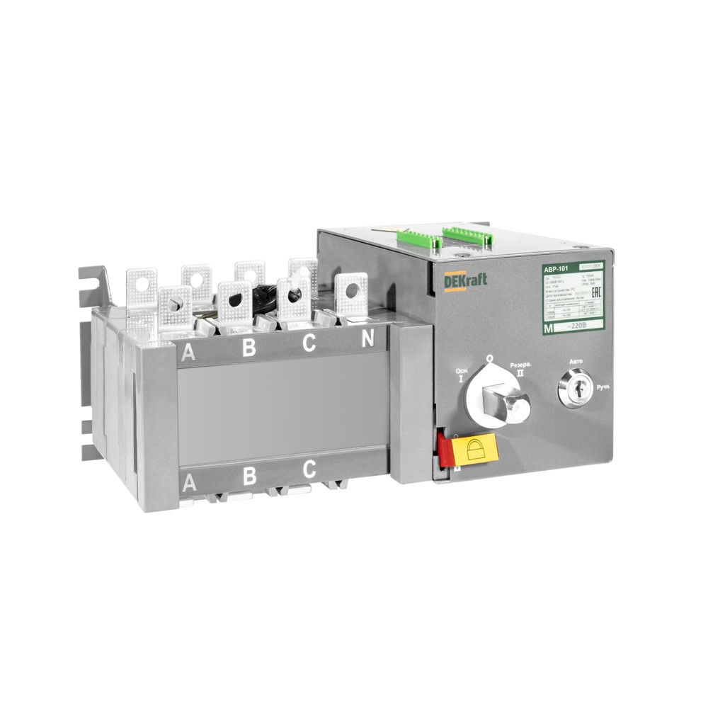 АВР на реверс. выкл.-разъед. и мотор приводом 100A, 2P, 10кА АВР-102 фото