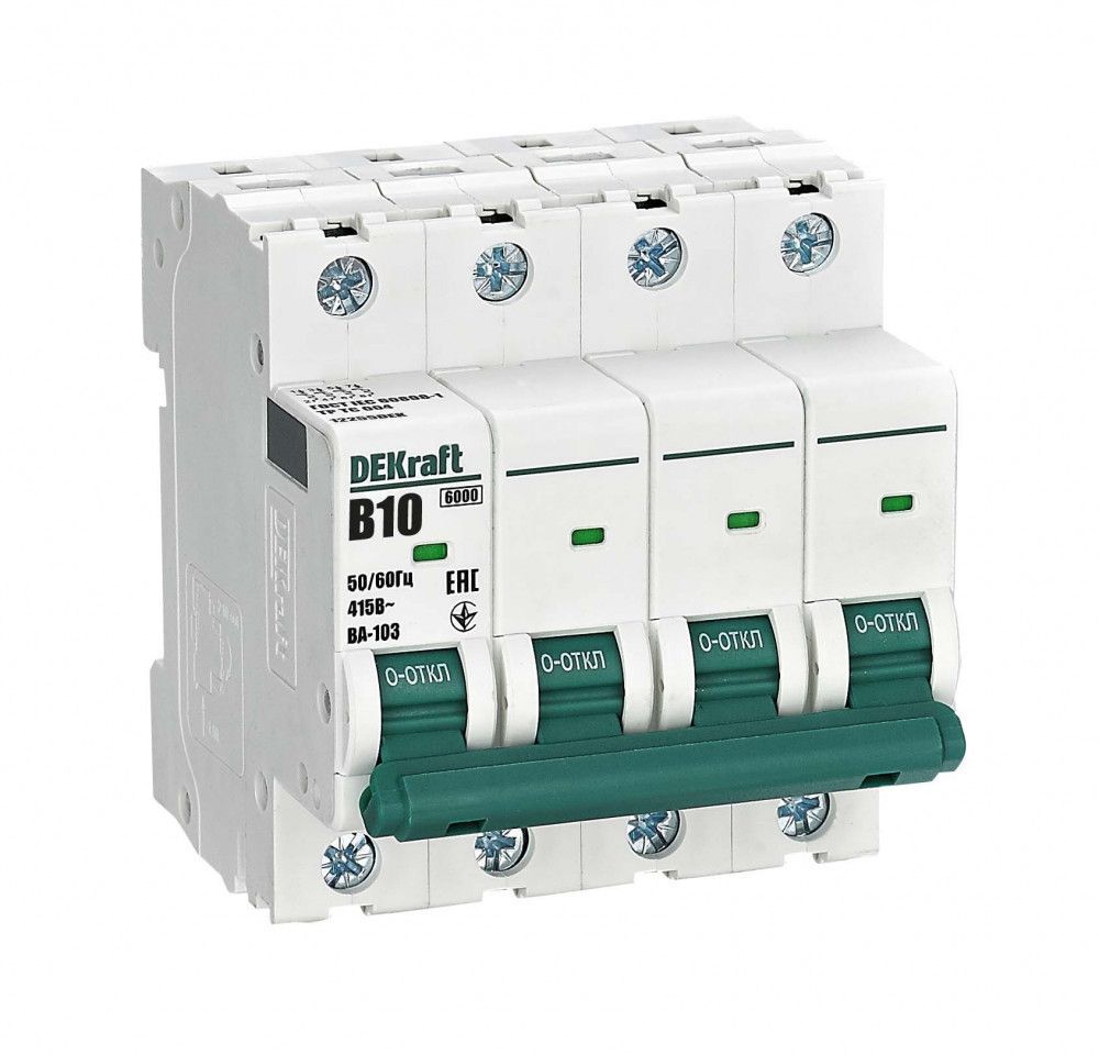 Автоматический выключатель ВА-103 4P 10А B 6кА новый фото