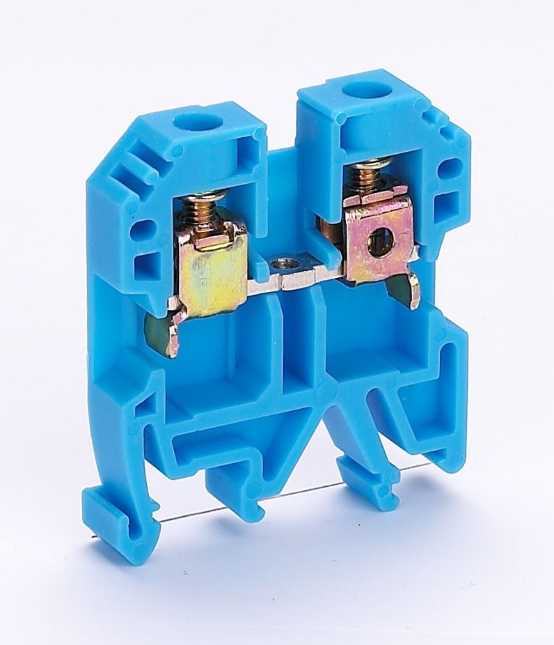 Зажим наборный 50А 6мм2 ЗН-101 синий фото