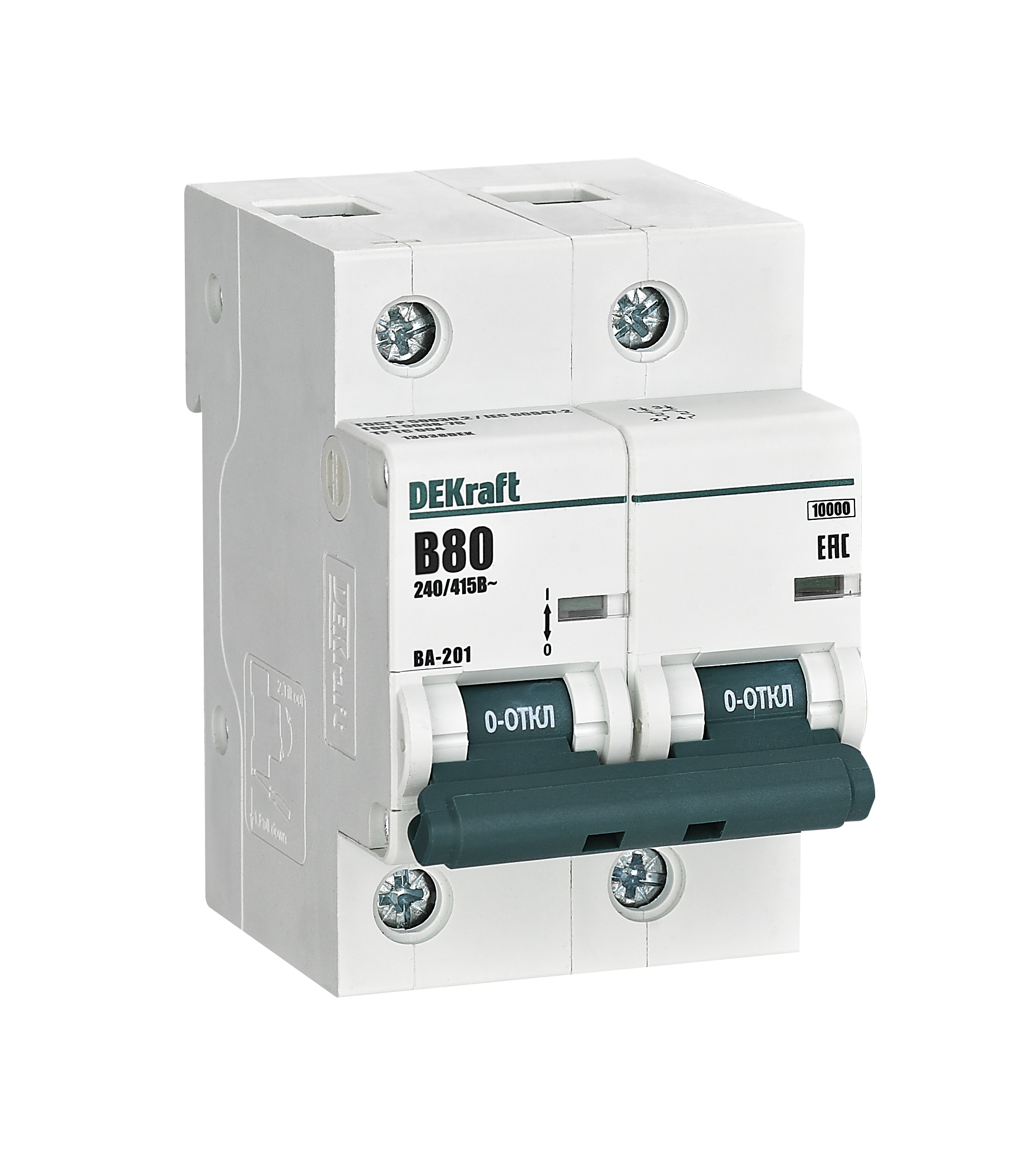 Автоматический выключатель ВА-201 2P 80А B 10кА фото