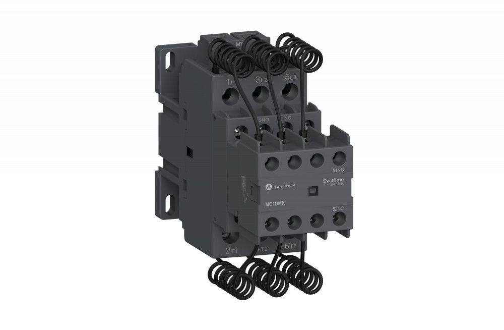 КОНТАКТОР MC1D ДЛЯ КОНДЕНСАТОРНЫХ БАТАРЕЙ 20 КВАР 1НО/2НЗ 24V 50/60ГЦ фото
