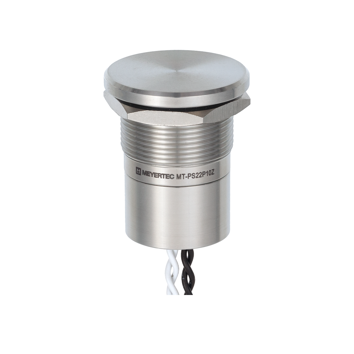 Пьезокнопка без подсветки, Ø22 мм, плоский толкатель, NO, с фиксацией, IP69K фото