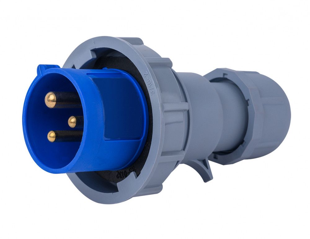 Вилка перен. 2Р+РЕ 16А 220В IP67 ВП-103 фото