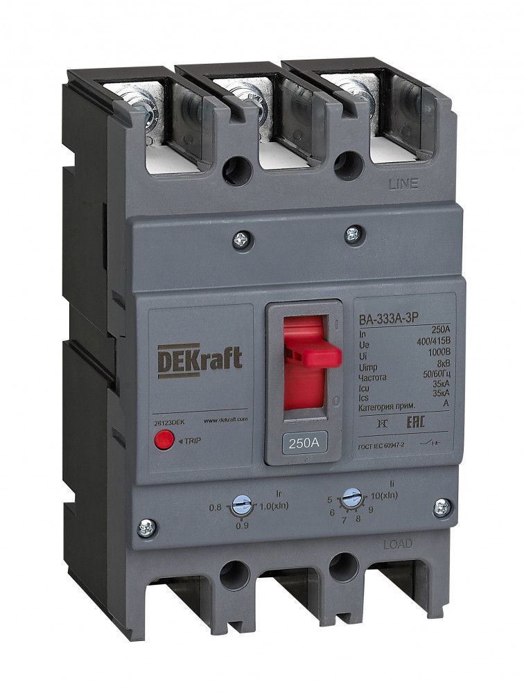 Силовой авт. выключатель 3P 140A 35кА ВА-333А фото