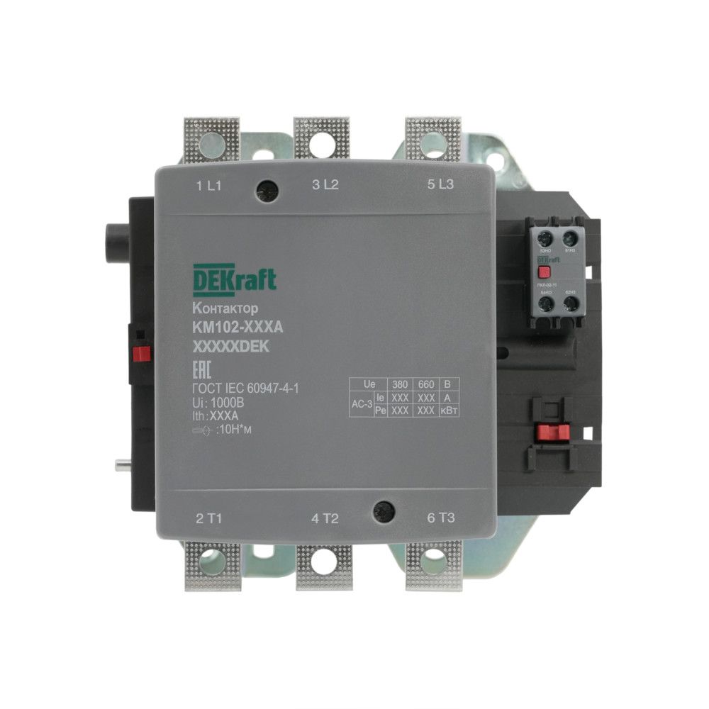 Контактор 400А 380В АС3 АС4 1НО+1НЗ КМ-102 фото