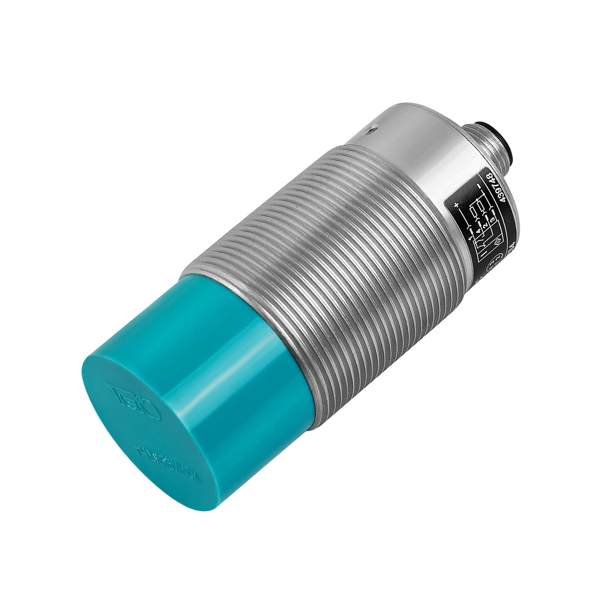 Теко ISN EC9A-43P-20-LZS4,Индуктивный датчик,Sn=20мм,Корпус М36x1,5,Алюминий,не заподлицо,10...30DC,PNP NO/NC,IP67, Разъем фото