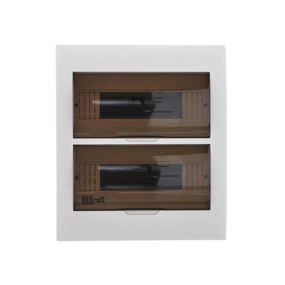 Корпус пластиковый встраиваемый прозр. дв. 2 ряда 24 модуля IP41 ЩРВ-П фото