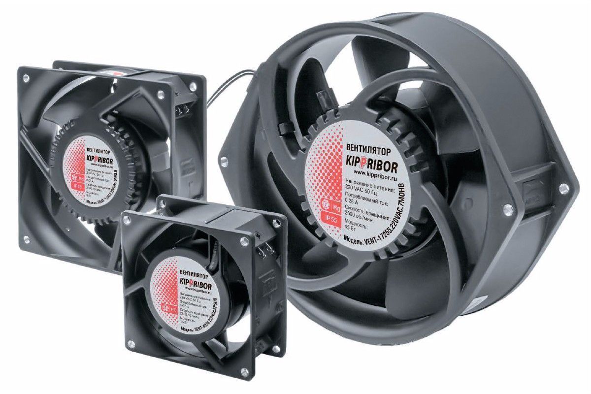 Промышленные осевые вентиляторы KIPPRIBOR серии VENT ОВЕН VENT-8038.220VAC.7MSHB