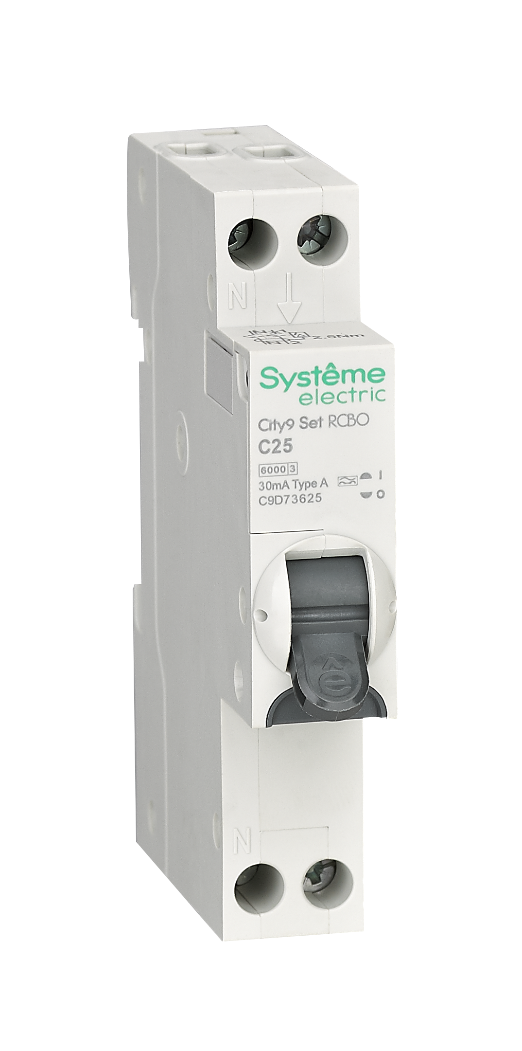 City9 АВДТ 1П+Н C25 6000A 30мА A 18мм фото