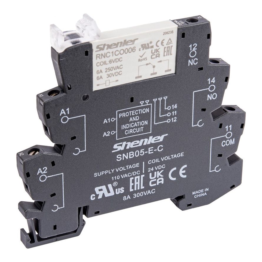 Комплект интерфейсного реле Shenler RNC1CO024 с колодкой SNB05-E-C фото