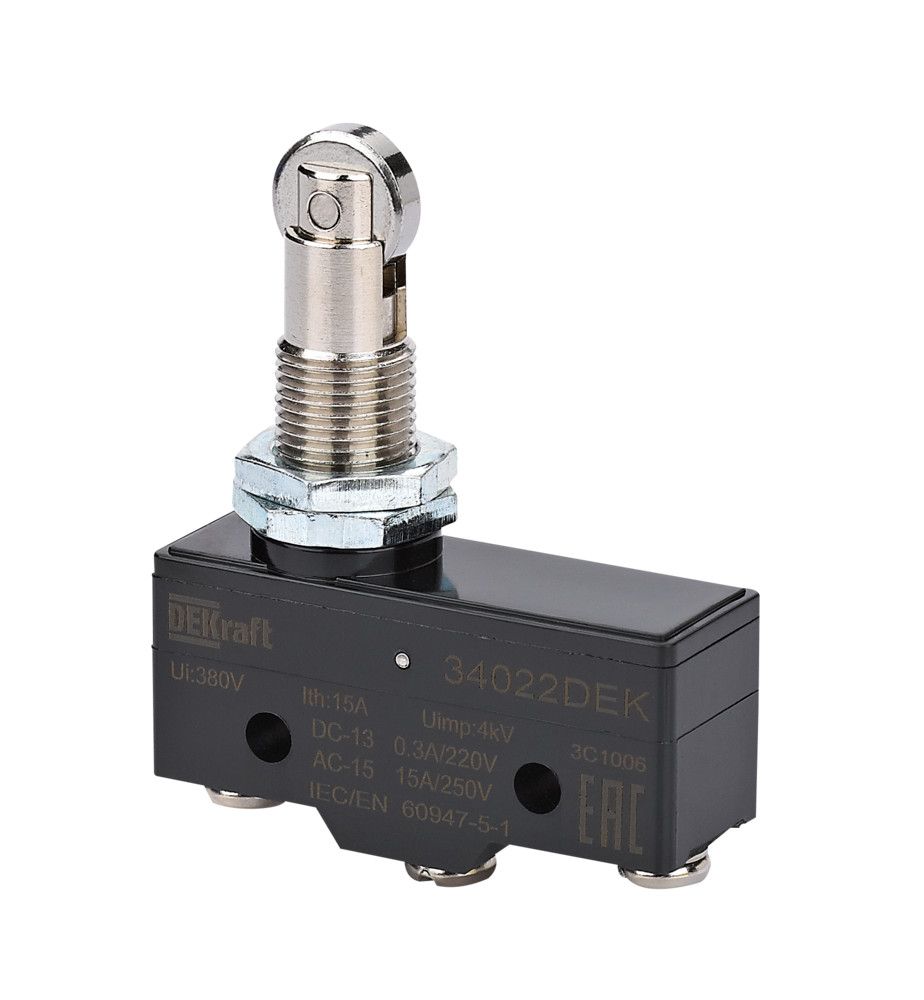 Миниатюрный конц. вык. 1НО1НЗ роликовый плунжерный тип фото