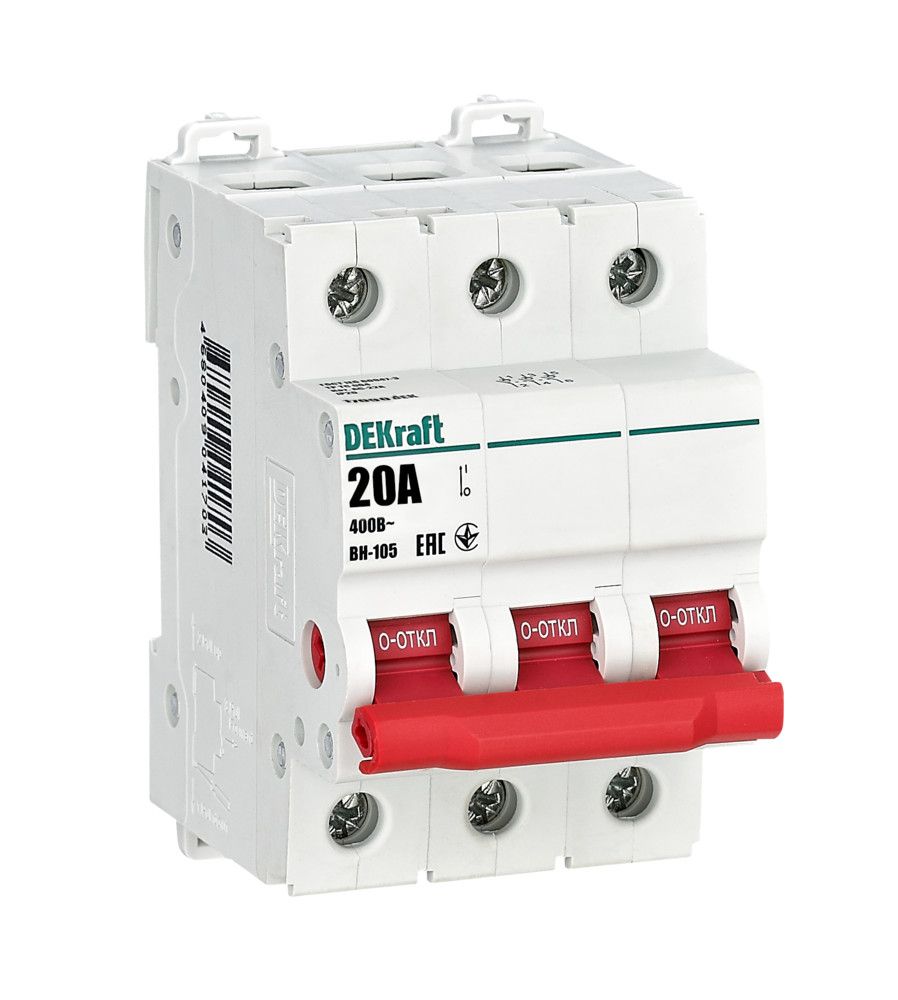 Выключатель-разъединитель 3Р 20А ВН-105 фото