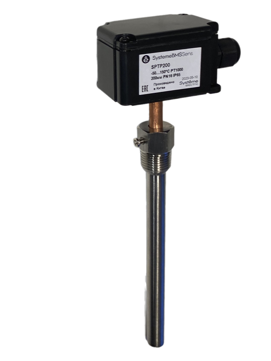 Датчик температуры погружной, -50…+150°С Pt1000 200мм с гильзой 150мм IP65 фото