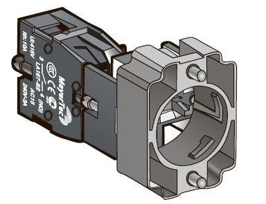 Основание с 1 блок-контактом, 1NС, с фиксацией MeyerTec MTB2-BZ22 фото