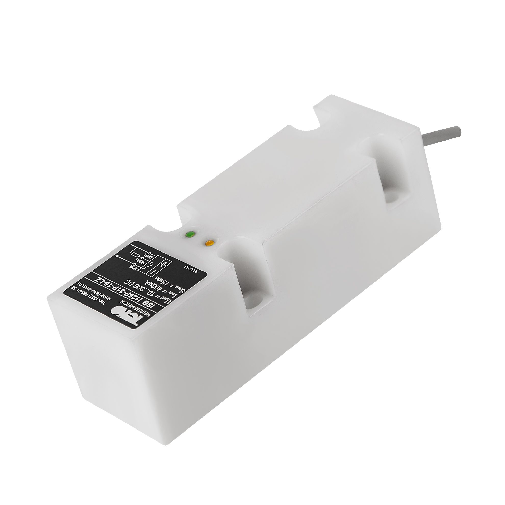 Теко ISB I126P-31P-15-LZ, Индуктивный датчик,Sn=15 мм,корпус  Пластик заподлицо,10...30DC NO PNP,IP67,кабель фото