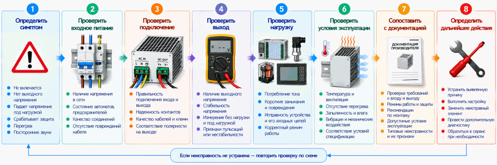 Диагностика неисправностей промышленного блока питания Диагностика неисправностей промышленного блока питания