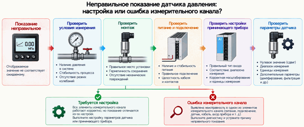 Проверка датчика давления перед регулировкой