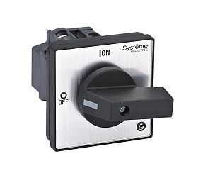ВЫКЛЮЧАТЕЛЬ-РАЗЪЕДИНИТЕЛЬ 3P 20A IP40 С ЧЁРНОЙ РУКОЯТКОЙ НА ДВЕРЦУ 4 ВИНТАМИ
