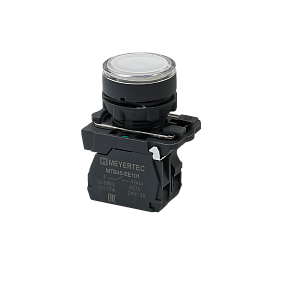 Кнопка белая с подсветкой, 1NO, 220V AC/DC, IP65, пластик Meyertec MTB5-AW31713