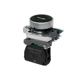 Кнопка плоская черная, маркировка "стрелка вверх", 1NO, IP65, металл Meyertec MTB4-BA21551