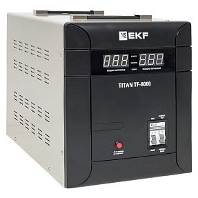 Стабилизатор напряжения симисторный напольного исполнения TITAN-TF-8000 EKF