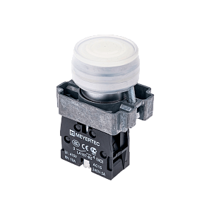Кнопка в кожухе, белая 1NO Meyertec MTB2-BPZ111