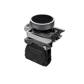 Кнопка плоская черная, 1NO, IP65, металл Meyertec MTB4-BA21