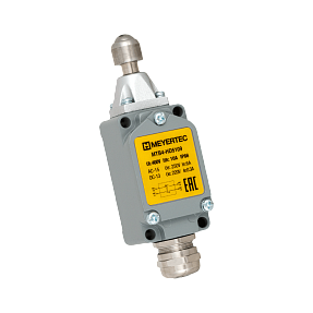 Выключатель концевой, IP66, плунжер стальной нажимной с подшипником Meyertec MTB4-HD5109