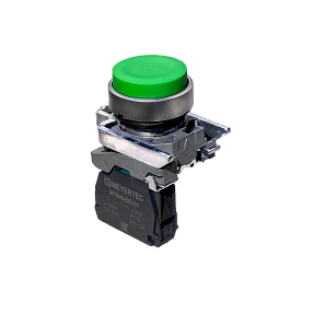 Кнопка выступающая зеленая,  1NO, IP65, металл Meyertec MTB4-BL31