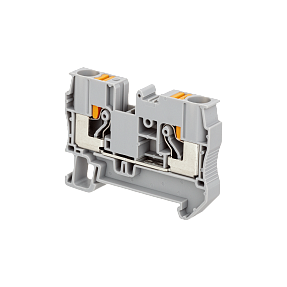 Клемма push-in проходная, 6 мм², серая Meyertec MTP-6
