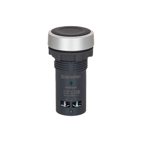 Кнопка плоская черная, 1NO, IP65, пластик Meyertec MTB8-EA21