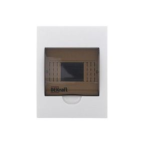 Корпус пластиковый встраиваемый прозр. дв. 1 ряд 6 модулей IP41 ЩРВ-П