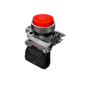 Кнопка выступающая красная,  1NС, IP65, металл Meyertec MTB4-BL42