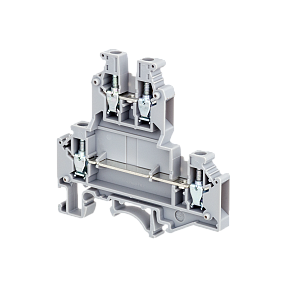 Клемма винтовая двухуровневая удлиненная, 4 мм² Meyertec MTU-D4L
