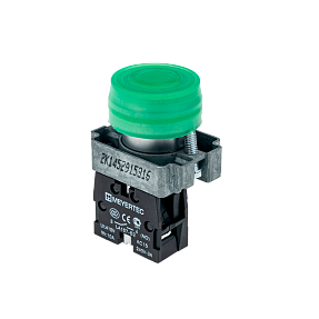 Кнопка в кожухе, зеленая 1NO Meyertec MTB2-BPZ113